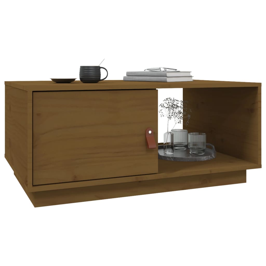 Couchtisch 80x50x35,5 cm Massivholz Kiefer