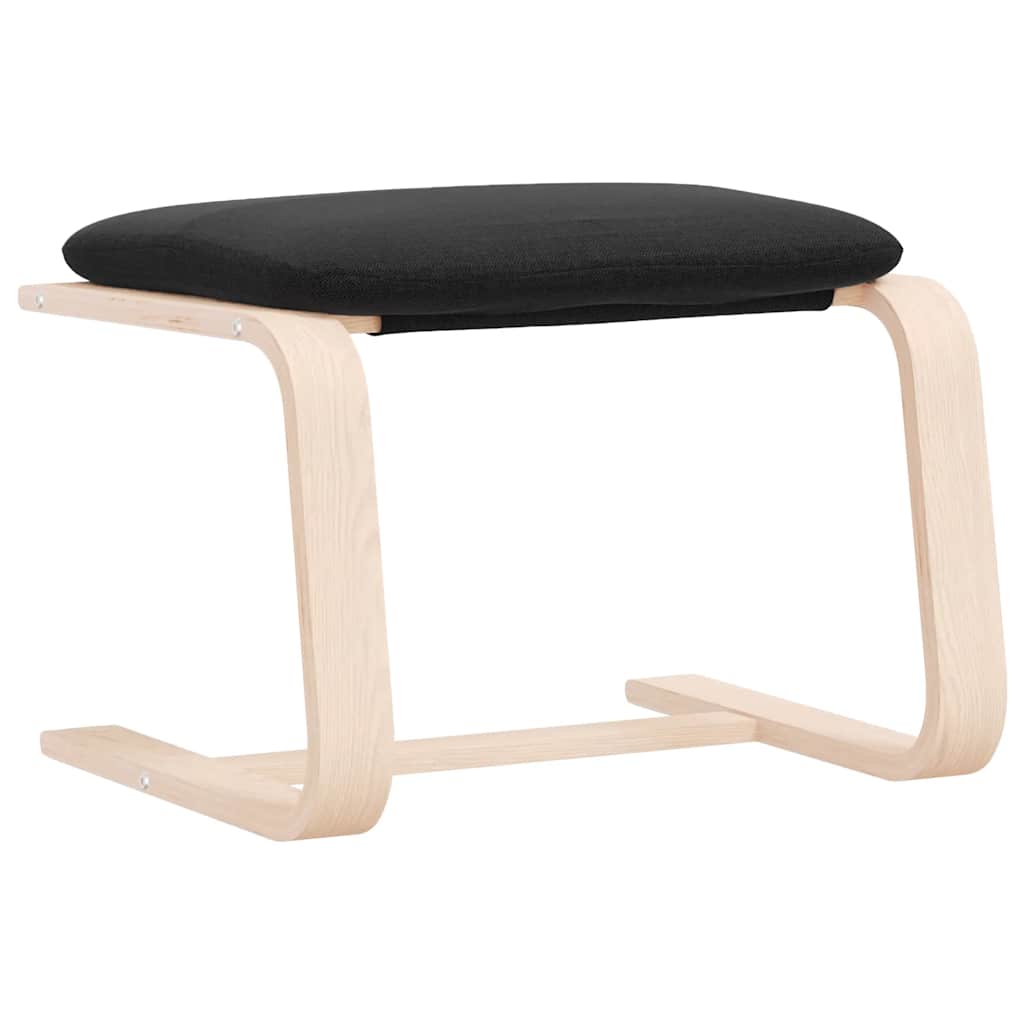 Fußhocker Creme 51x41x40 cm Stoff
