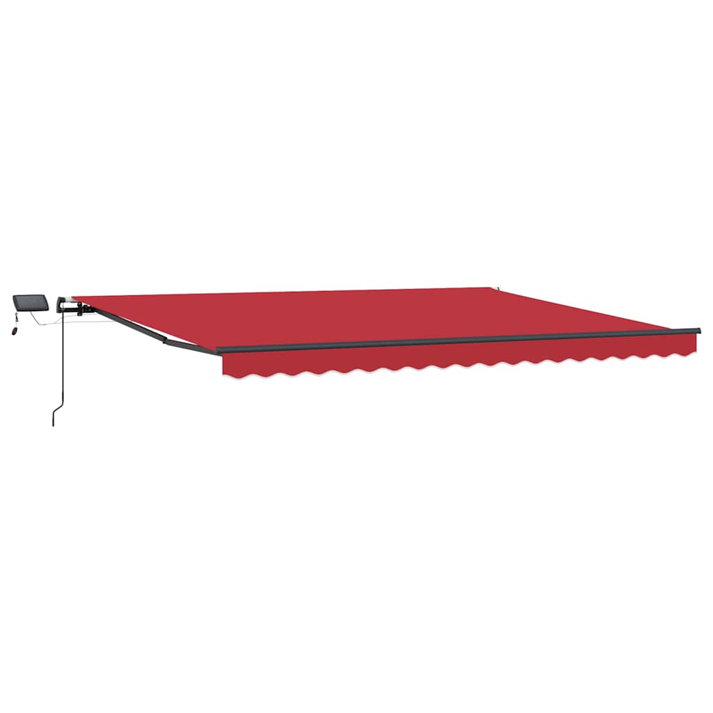 Markise Manuell Einziehbar mit LED 300x250 cm Blau und Weiß