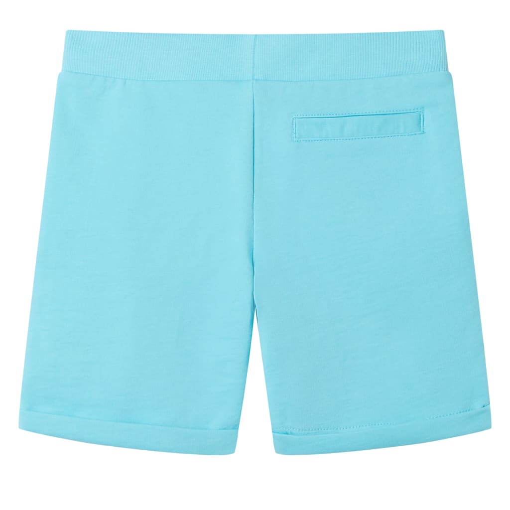 Kindershorts mit Kordelzug Blau Melange 116