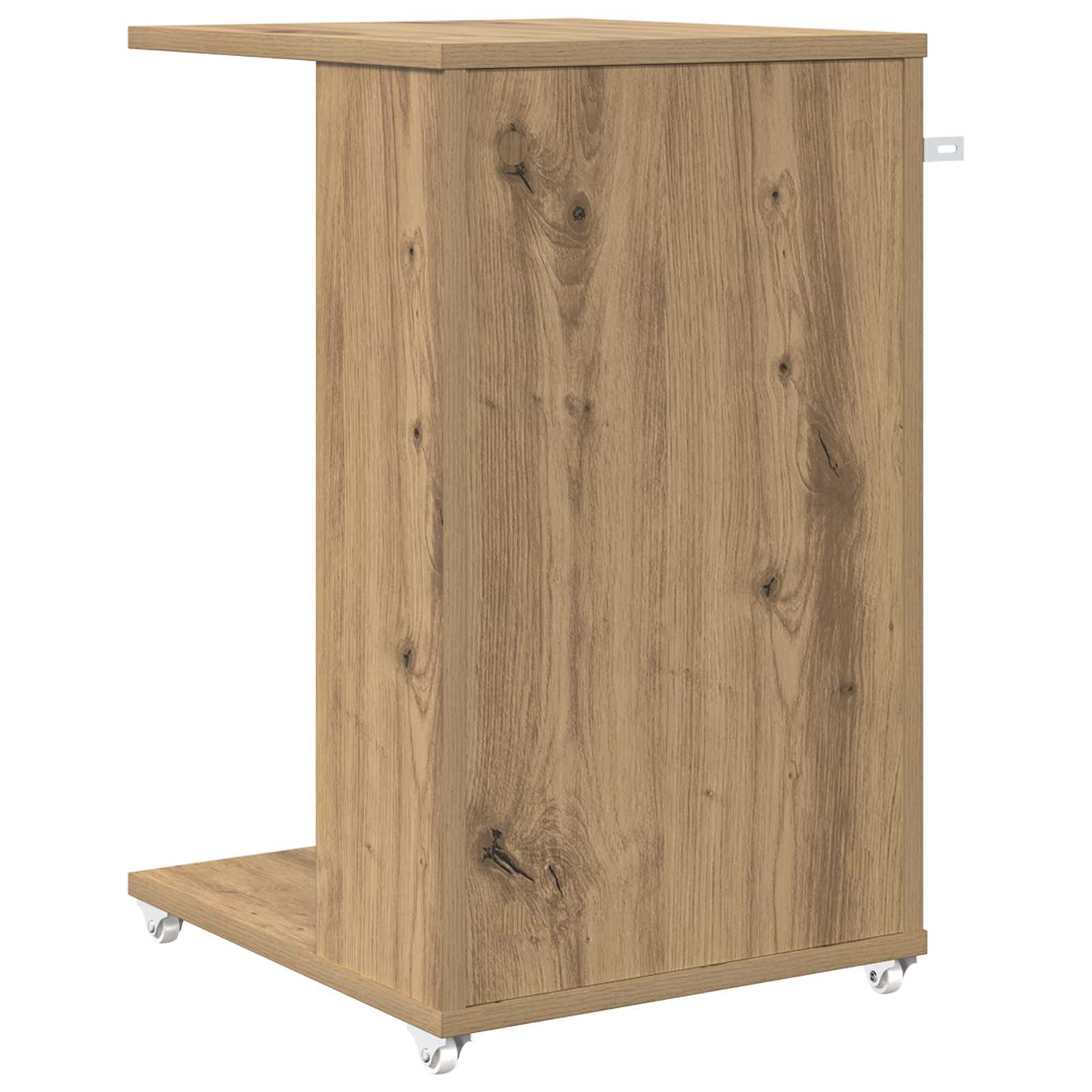 Beistelltisch Mit Rad Weiß 40 x 35 x 60 cm Holzwerkstoff