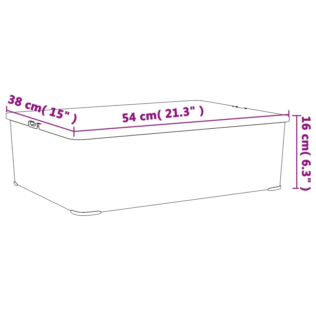 Aufbewahrungsboxen 3 Stk. Kunststoff 10 L Stapelbar