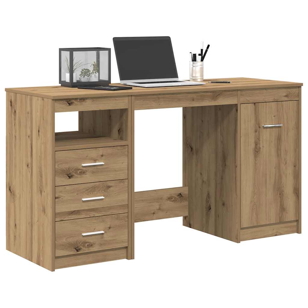 Schreibtisch Weiß 140x50x76 cm Holzwerkstoff