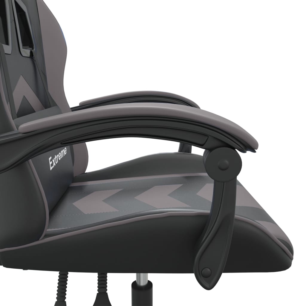 Gaming-Stuhl Drehbar Schwarz und Rot Kunstleder