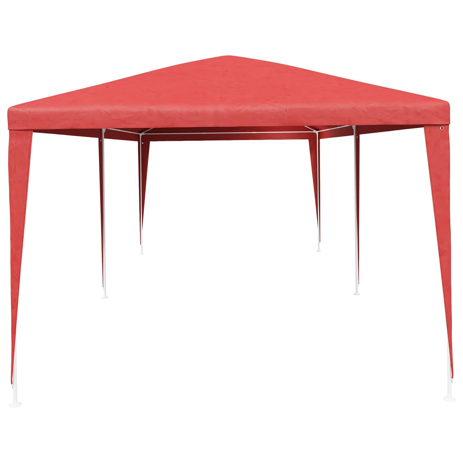Partyzelt 400 x 300 x 255 cm Rot PE und Stahl