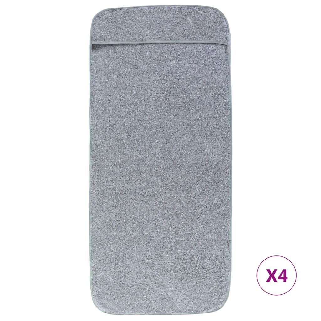 Strandtücher 4 Stk. Weiß 60x135 cm Stoff 400 GSM