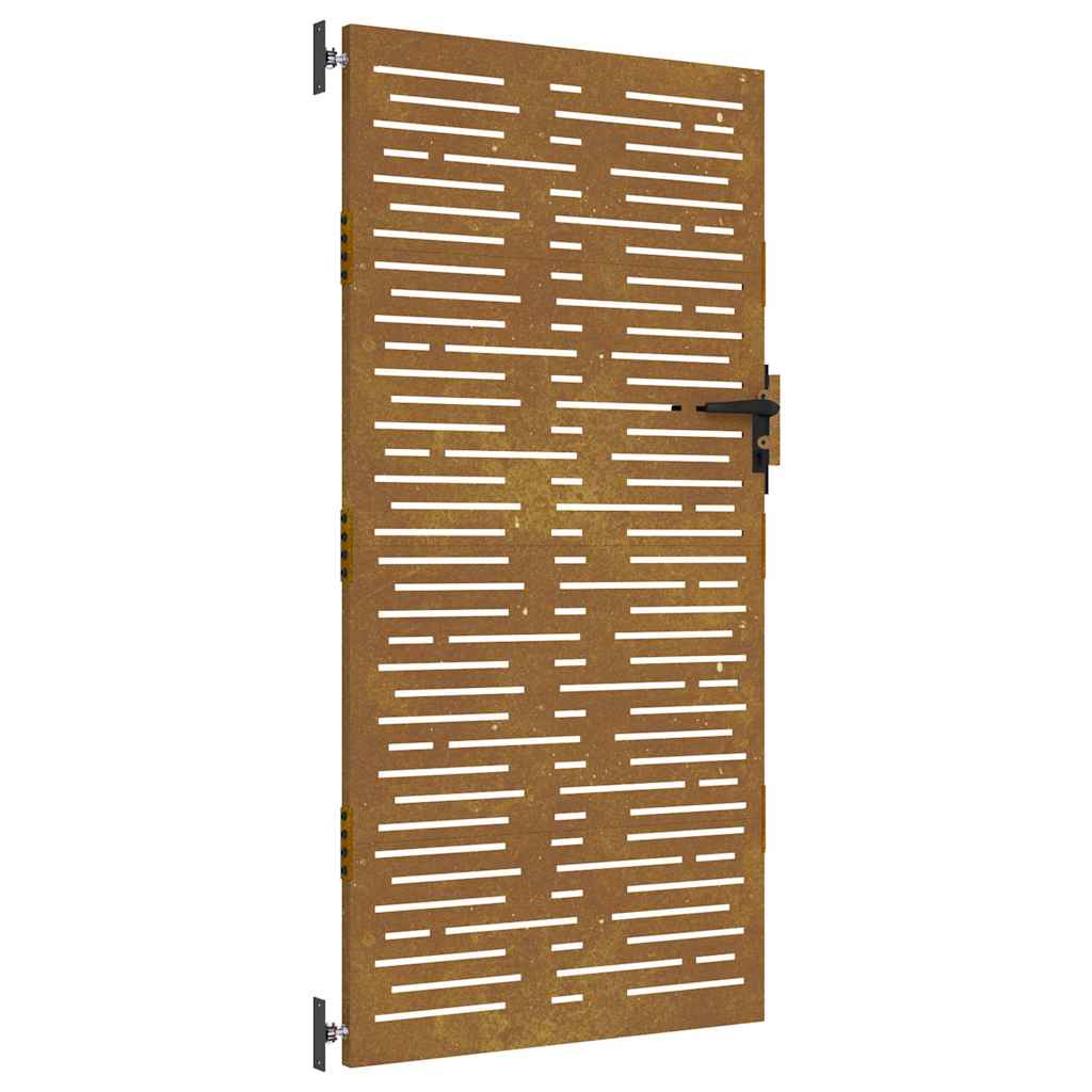 Gartentor 85x75 cm Cortenstahl Quadratisches Design