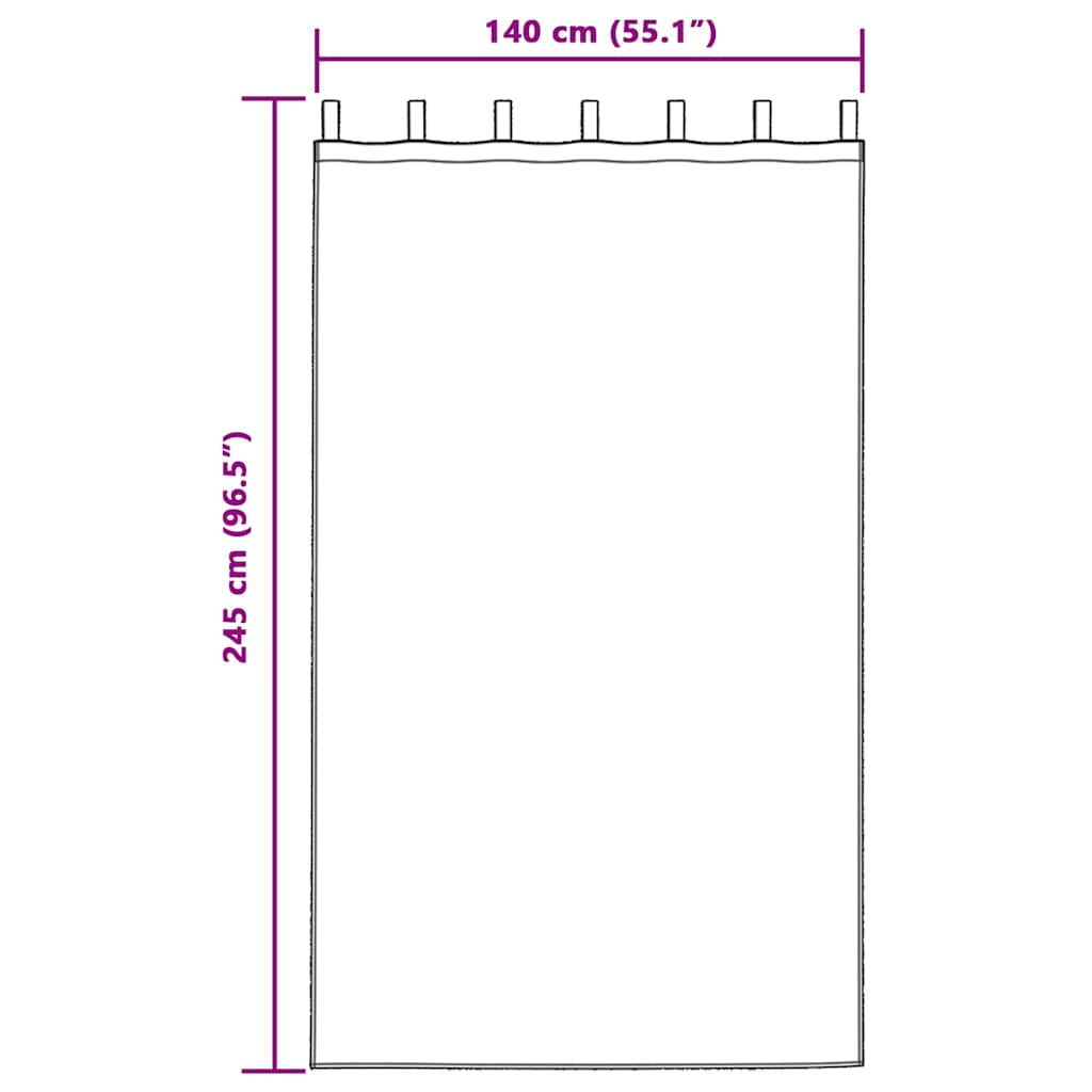 Samtvorhänge mit Vorhängen 2 pcs Weinrot 140 x 140 cm Samt