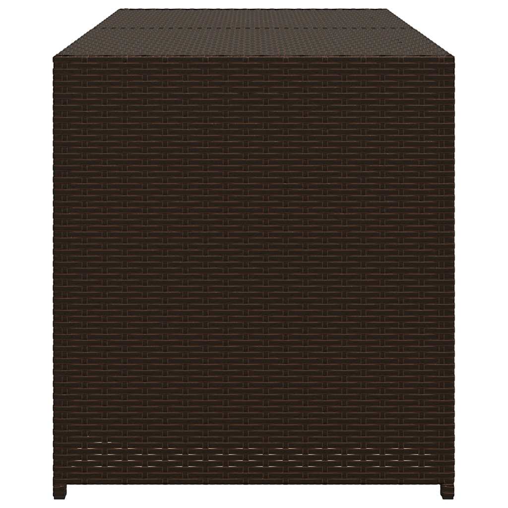 Gartentruhe Schwarz 283L Poly Rattan