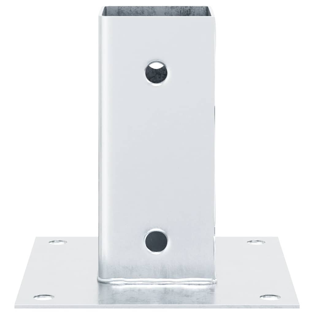 Pfostenträger Quadratisch 4Stk. Silber 46x46mm Verzinkter Stahl
