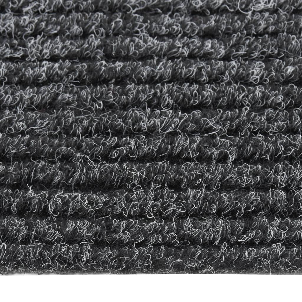 Teppichläufer Grau 80 x 150 cm Stoff