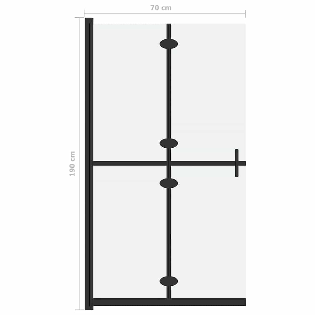 Faltbare begehbare Duschwand Transparentes ESG Glas 70x190 cm