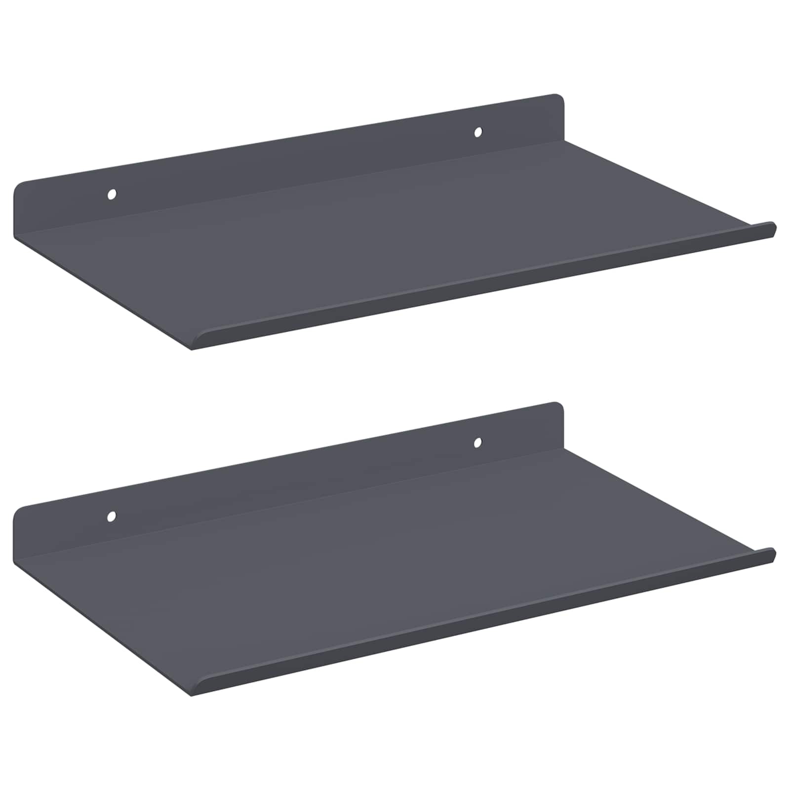 Schwebendes Regal 3 pcs Schwarz 40 x 9 x 2,5 cm Stahl