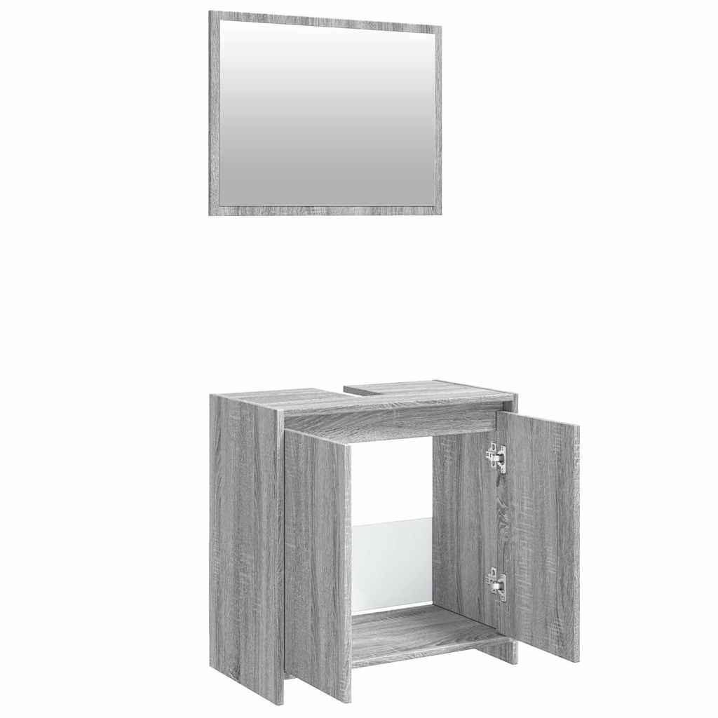 Badmöbel-Set Weiß Holzwerkstoff