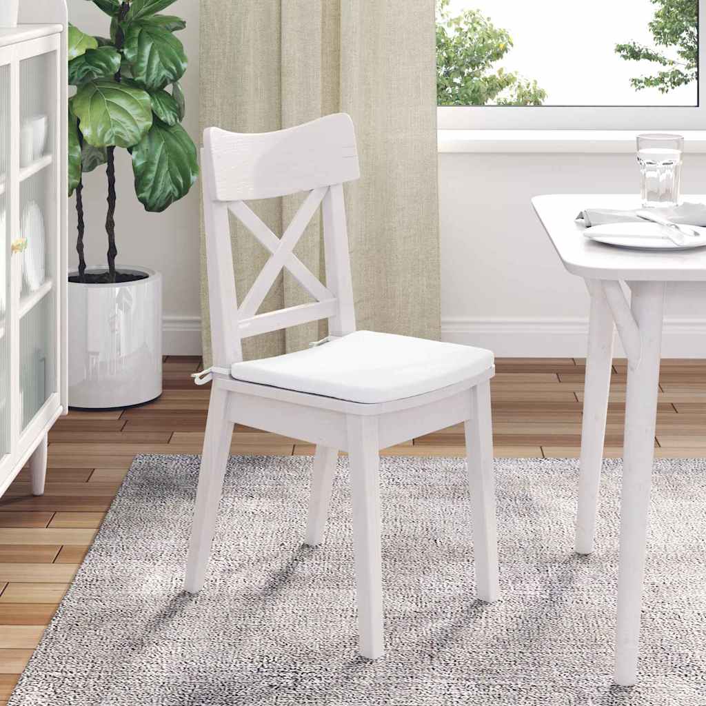 Sitzkissen 4 pcs Hellgrau 40 x 40 x 3 cm Stoff