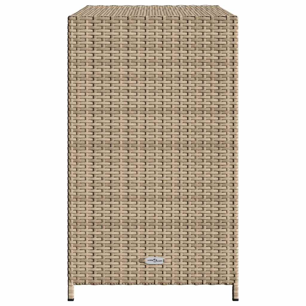 Gartenschrank Schwarz 83x45x76 cm Poly Rattan