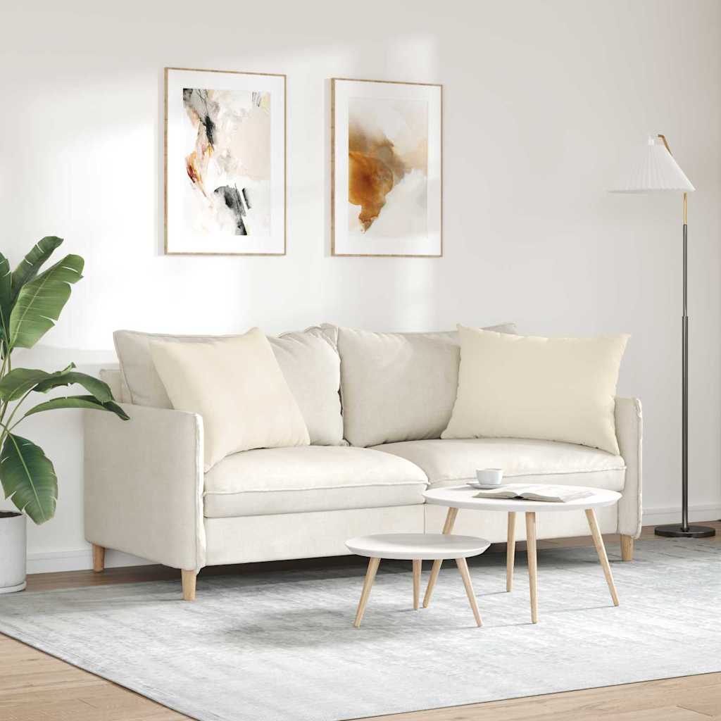 Sofakissen 2 Stück Taupe 50 x 30 cm Stoff
