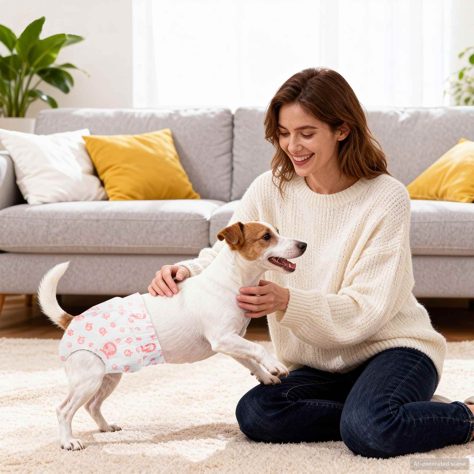 Einweg-Hundewindel für Rüden 30 pcs Weiß XS