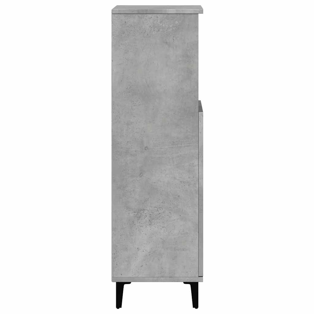 Badschrank Weiß 30x30x100 cm Holzwerkstoff
