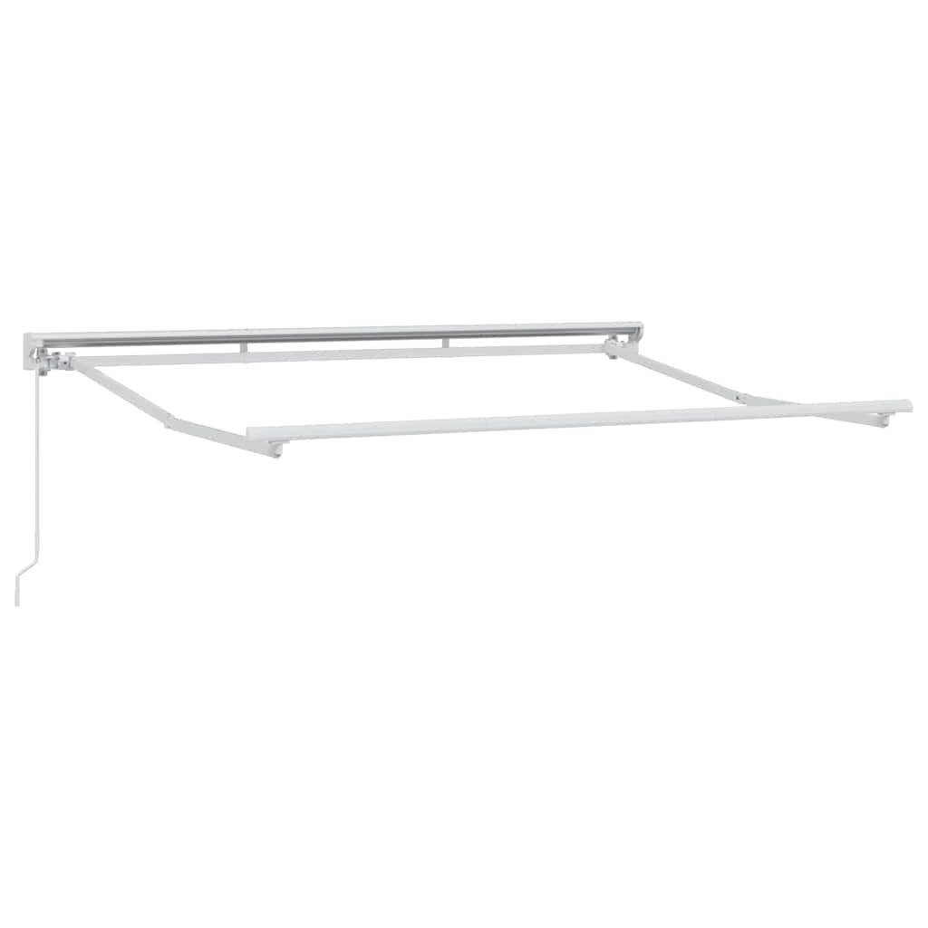 Markisenrahmen Verstellbar Weiß 2,5 x 2 m Stahl