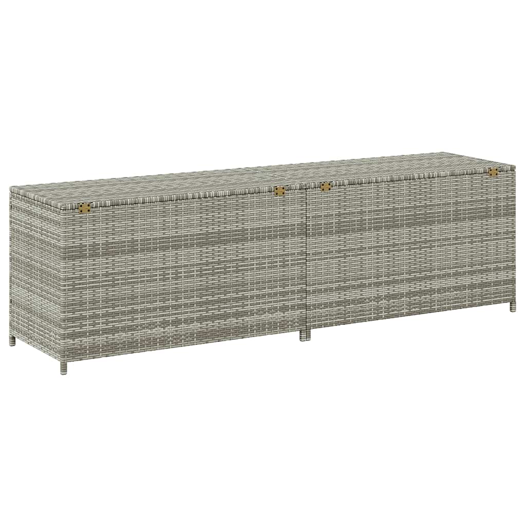 Gartentruhe Schwarz 283L Poly Rattan