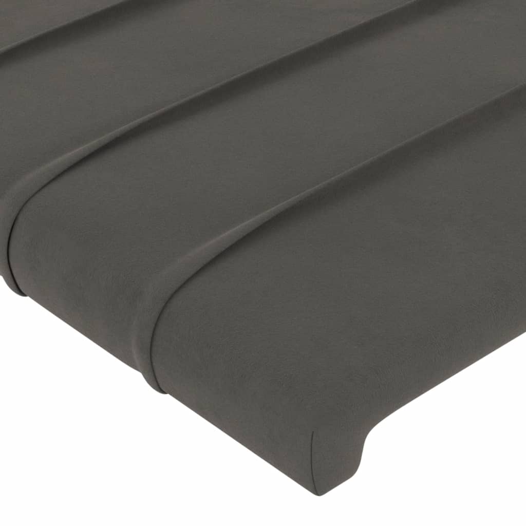 Kopfteil mit Ohren Dunkelblau 203x23x118/128 cm Samt
