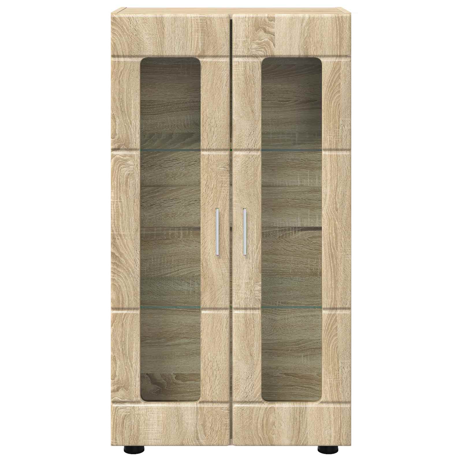 Highboard mit Regal FLORIN Weiß 60 x 35 x 182 cm Holzwerkstoff