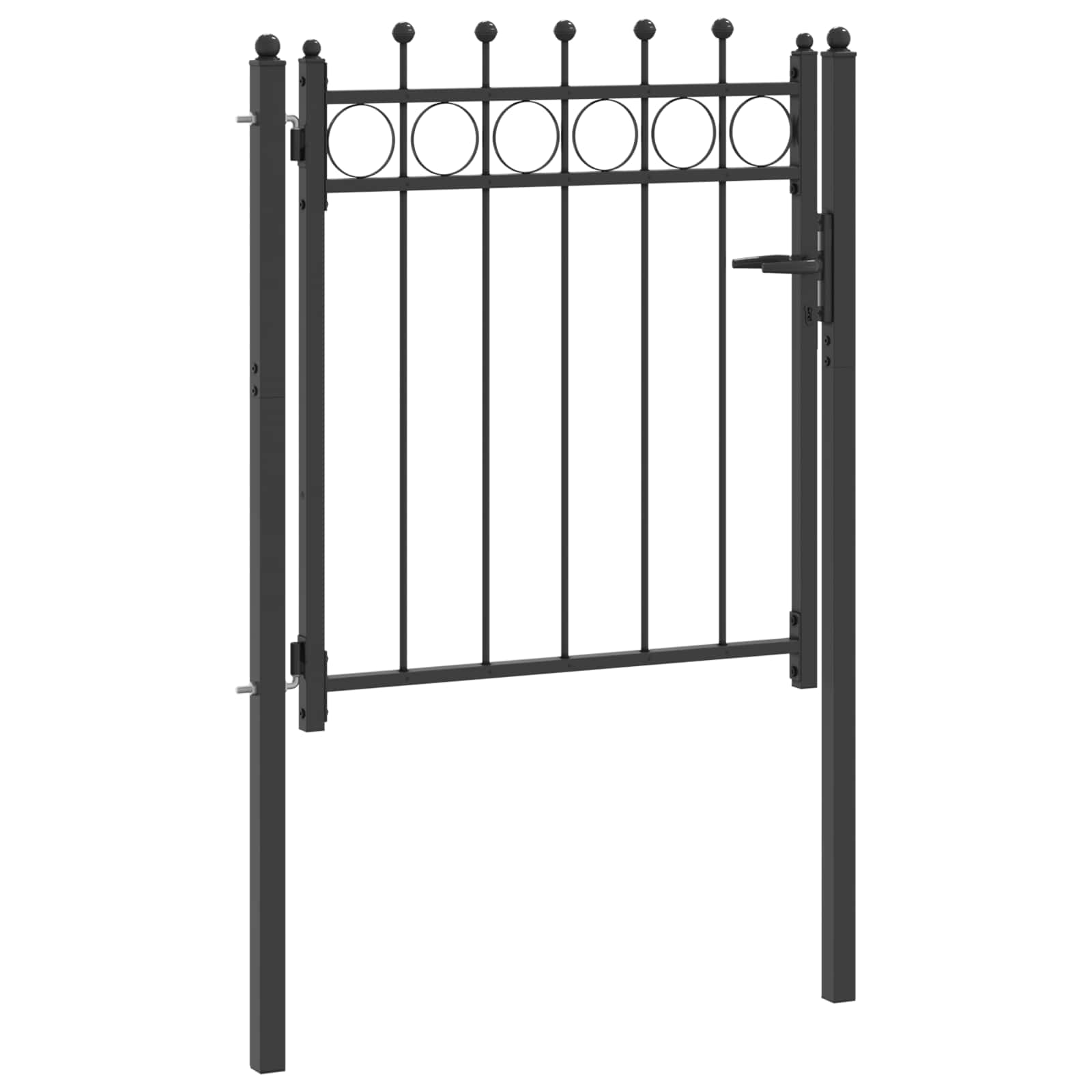 Zauntor HORST 100 x 75 cm Metall Schwarz Abschließbar