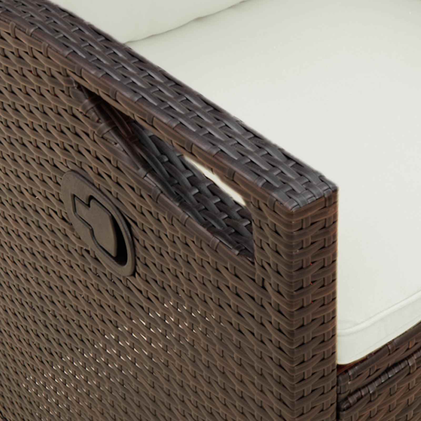 Gartenbank Schwarz 105 x 60 x 112 cm Stahl und Polyester