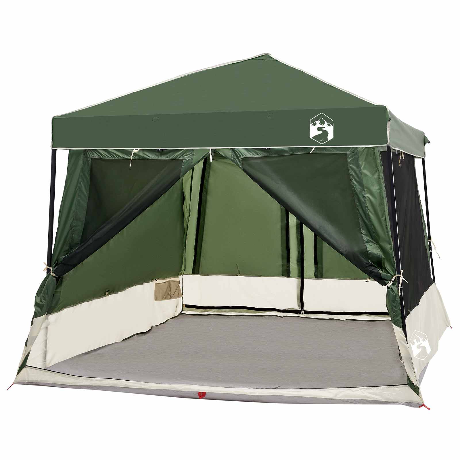 Camping-Zelt-Set mit Dach 2 pcs Blau Taffeta und Stoff