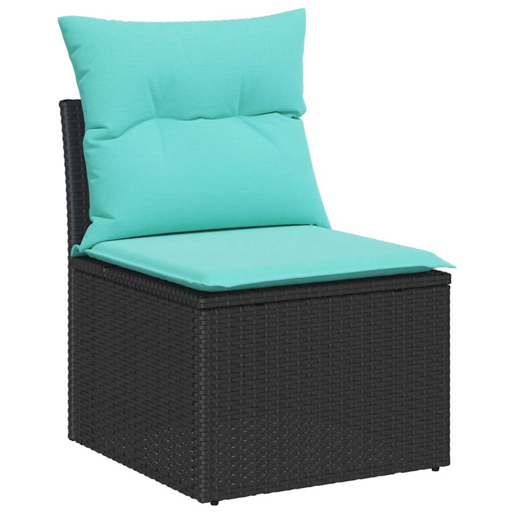 Garten Essgruppe mit Kissen 9 pcs Grau und Marineblau
