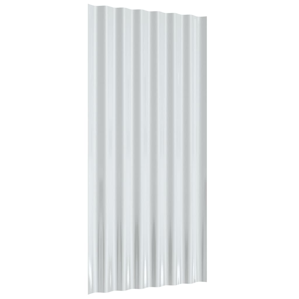 Dachpaneele 12 Stk. Verzinkter Stahl Grün 100x36 cm