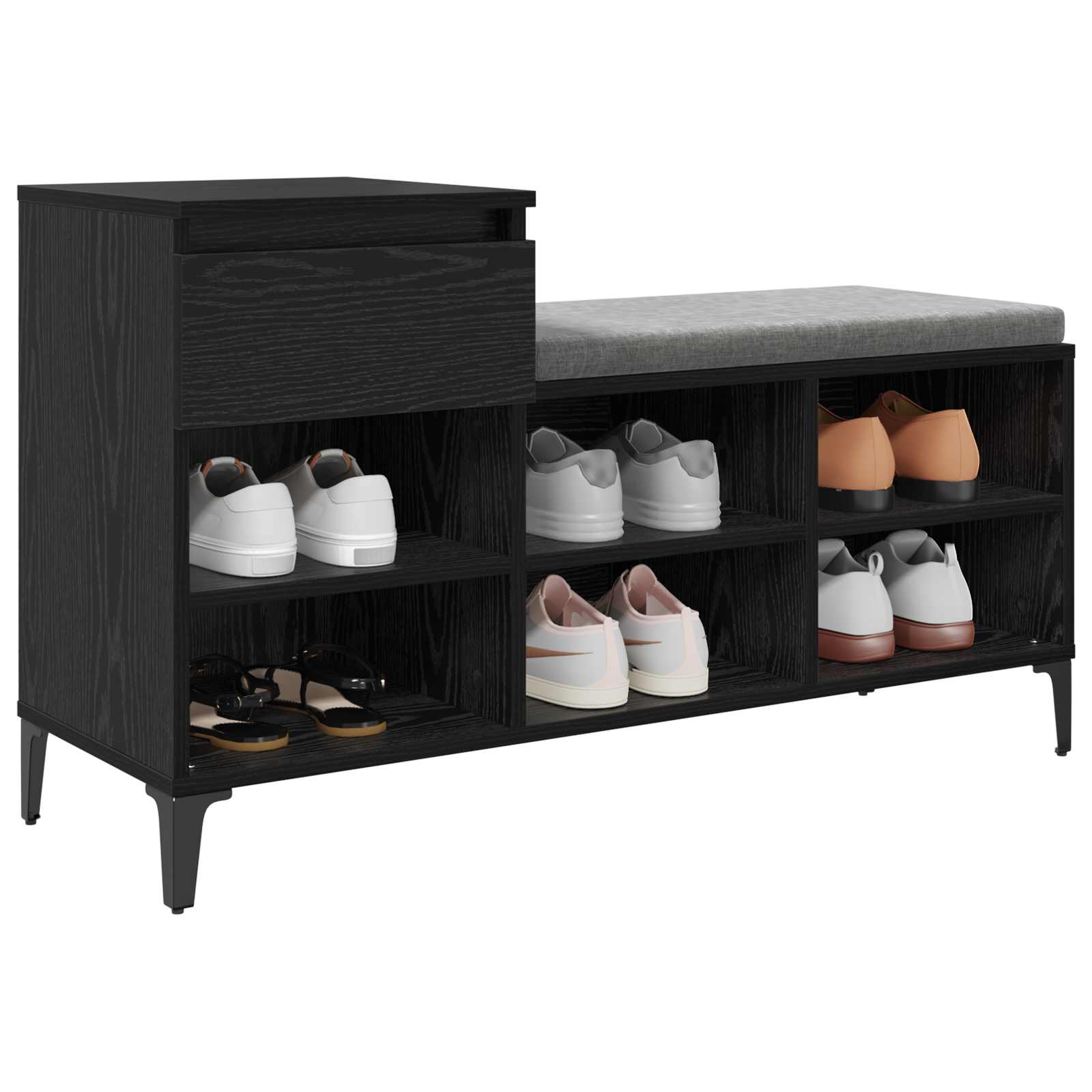 Schuhregal Weiß 102x36x60 cm Holzwerkstoff
