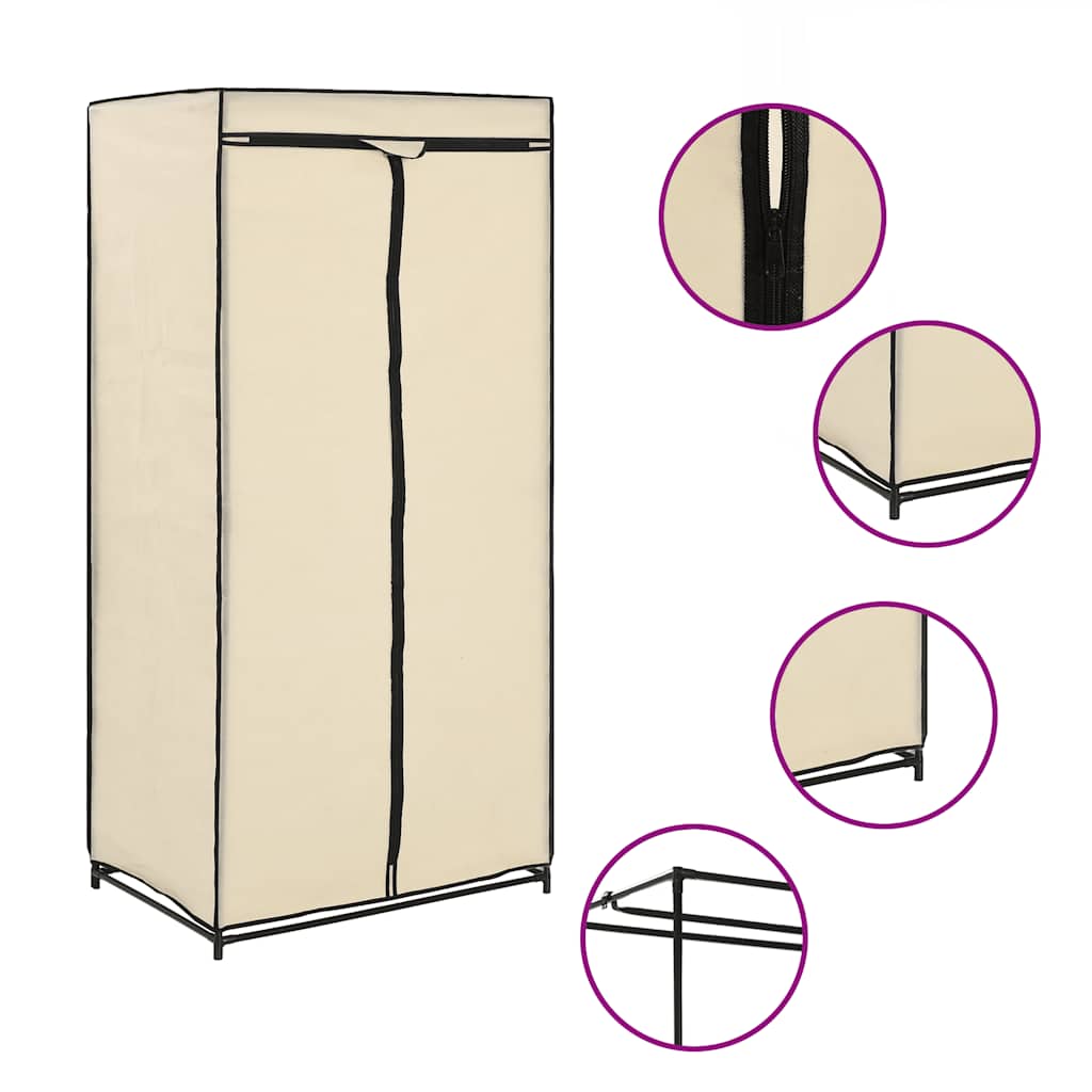 Kleiderschrank Schwarz 75×50×160 cm