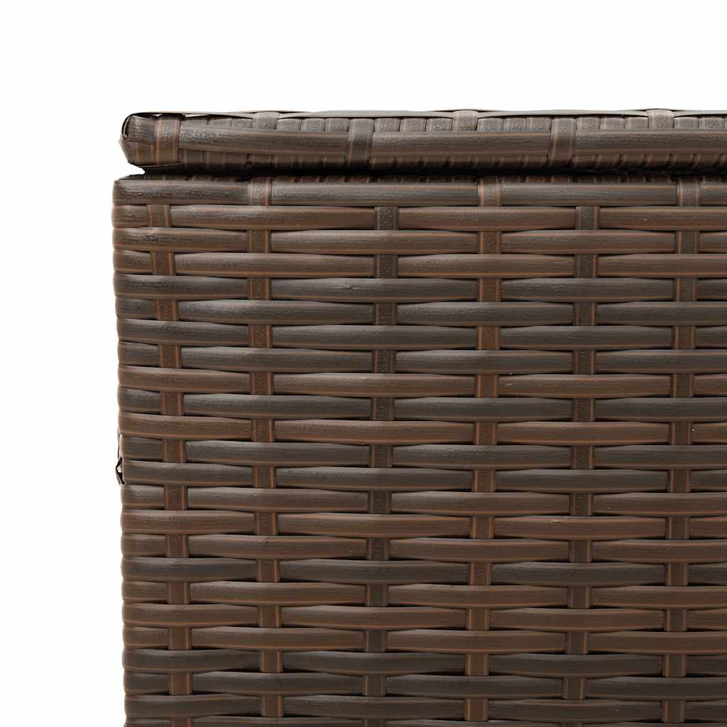 Gartentruhe Schwarz 283L Poly Rattan