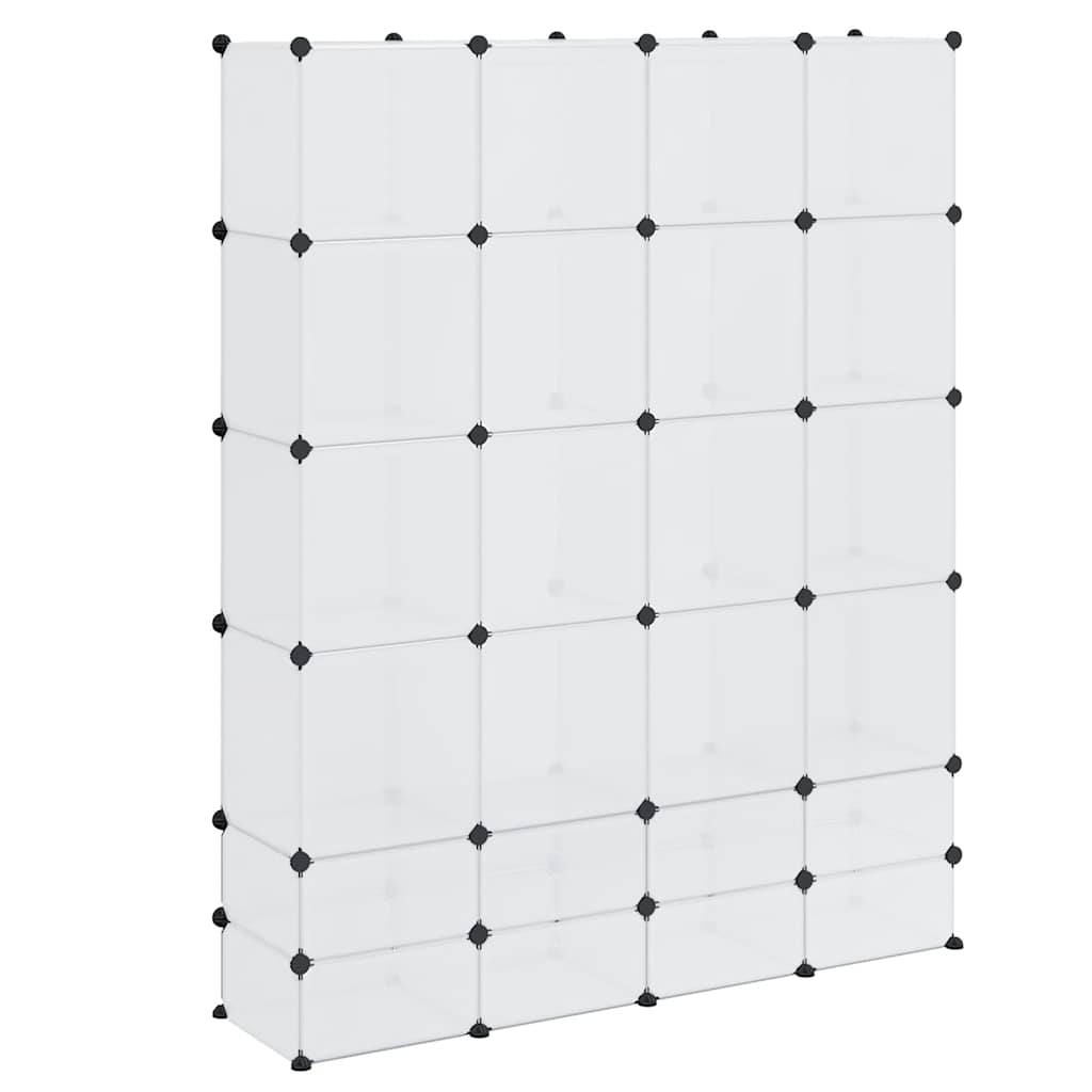 Modularer Schrank mit 9 Fächern 109x36,5x143cm Schwarz und Weiß