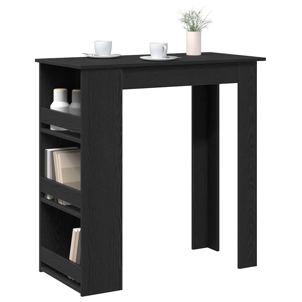 Bartisch mit Ablagefläche Weiß 102x50x103,5 cm Holzwerkstoff