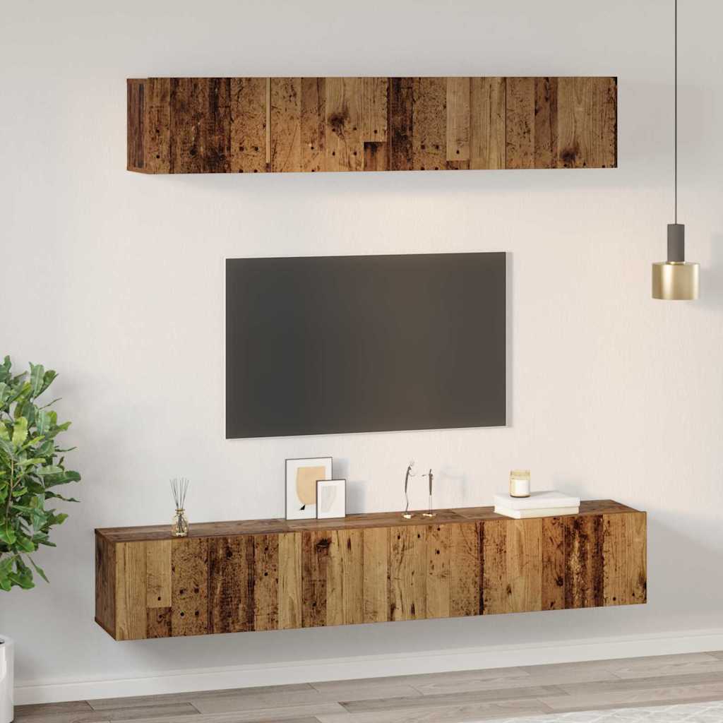 5-tlg. TV-Schrank-Set Weiß Holzwerkstoff