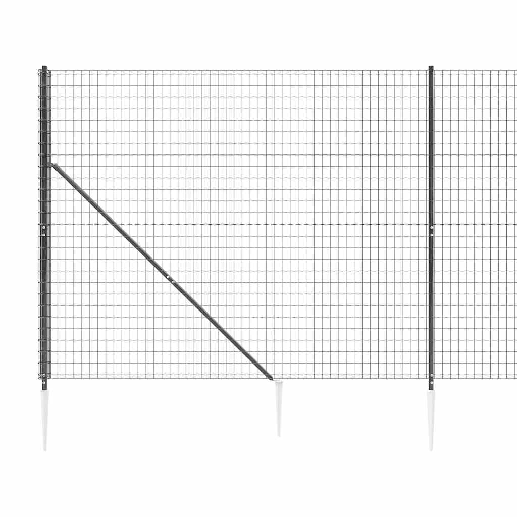 Maschendrahtzaun mit Bodenhülsen Grün 2x10 m