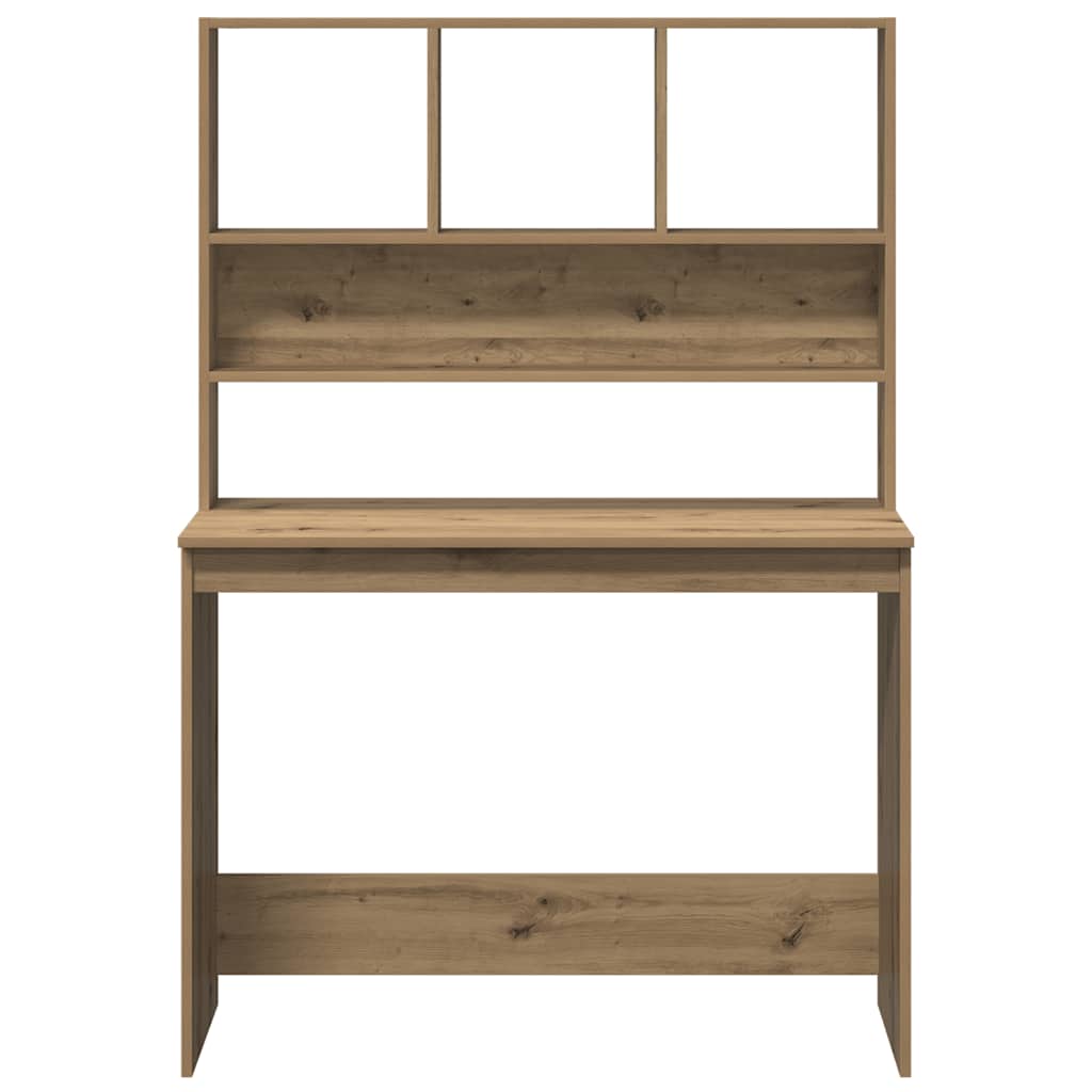 Schreibtisch mit Regal Weiß 102x45x148 cm Holzwerkstoff