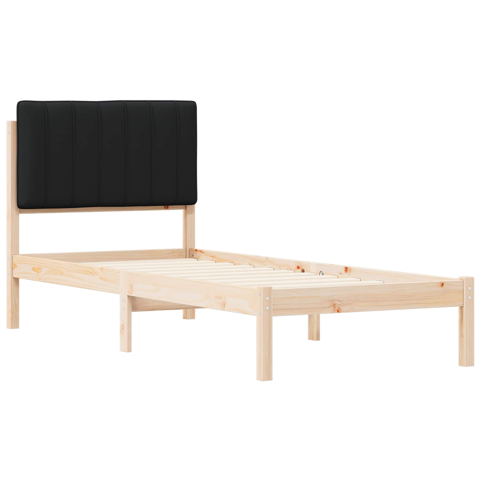 Bettgestell mit gepolstertem Kopfteil Hellgrau 200 x 200 cm
