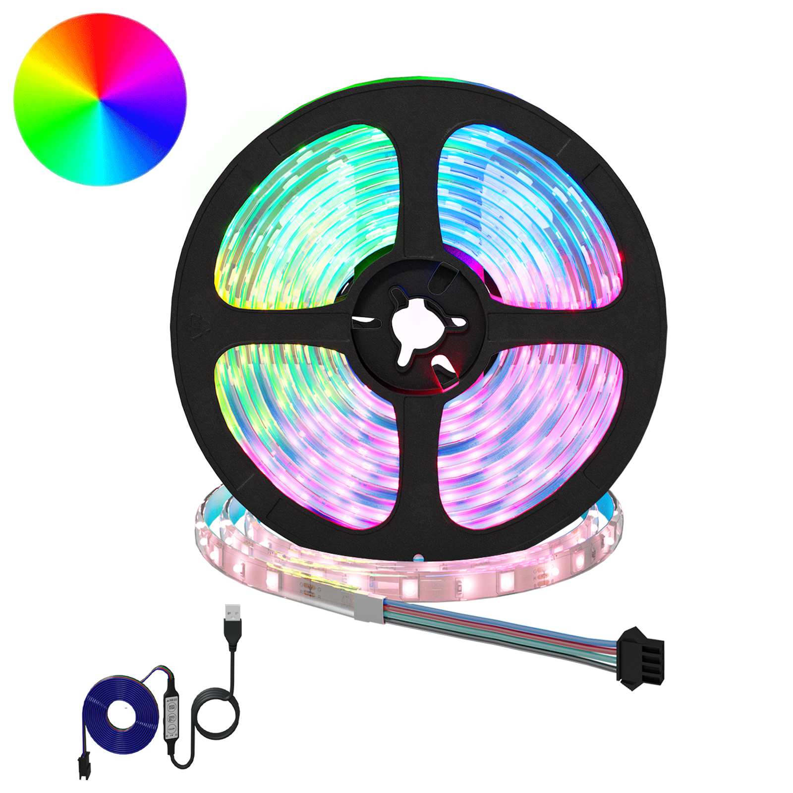 LED Streifen 2 pcs Schwarz und Transparent 3000 mm