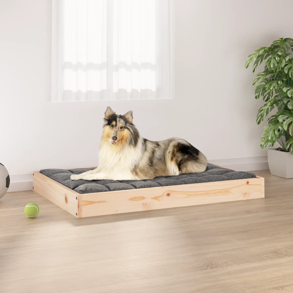Hundebett 51,5x44x9 cm Massivholz Kiefer