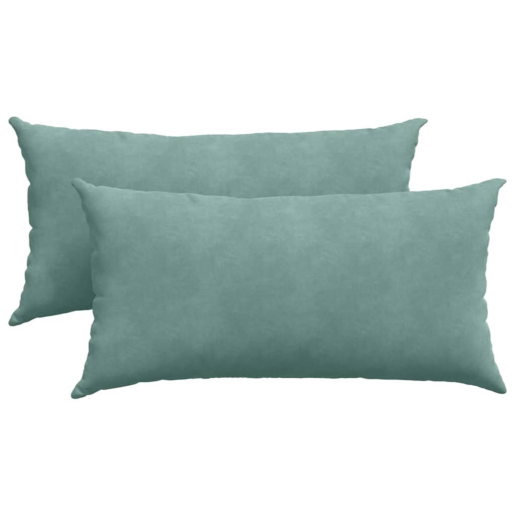 Sofakissen 2 Stück Blau 50 x 30 cm Cordstoff