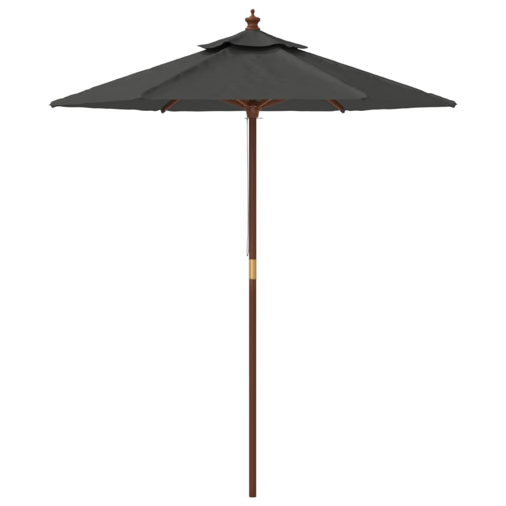 Sonnenschirm mit Holzmast Sandfarben 196x231 cm