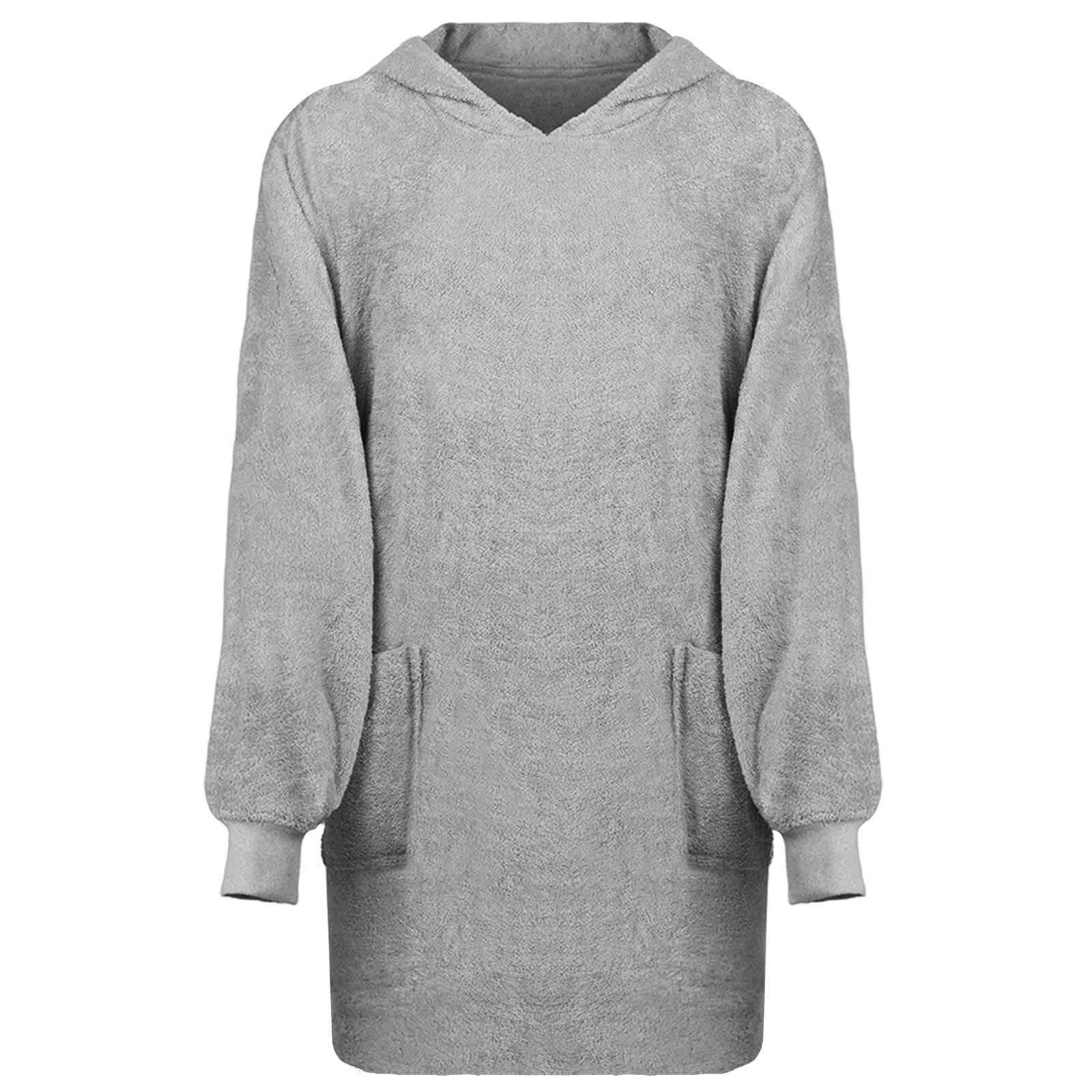 Decken-Hoodie KINN Creme L Baumwolle