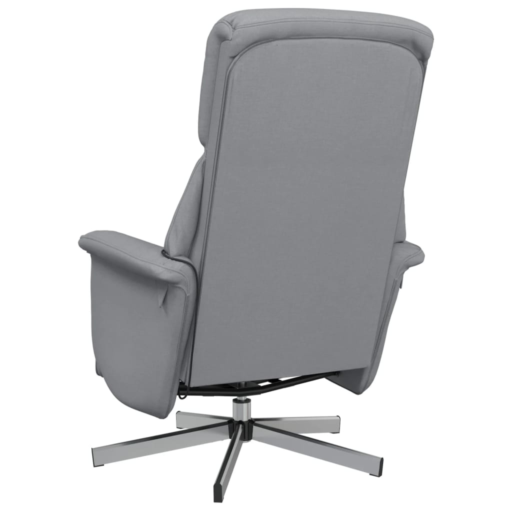Massagesessel mit Fußteil Braun Stoff