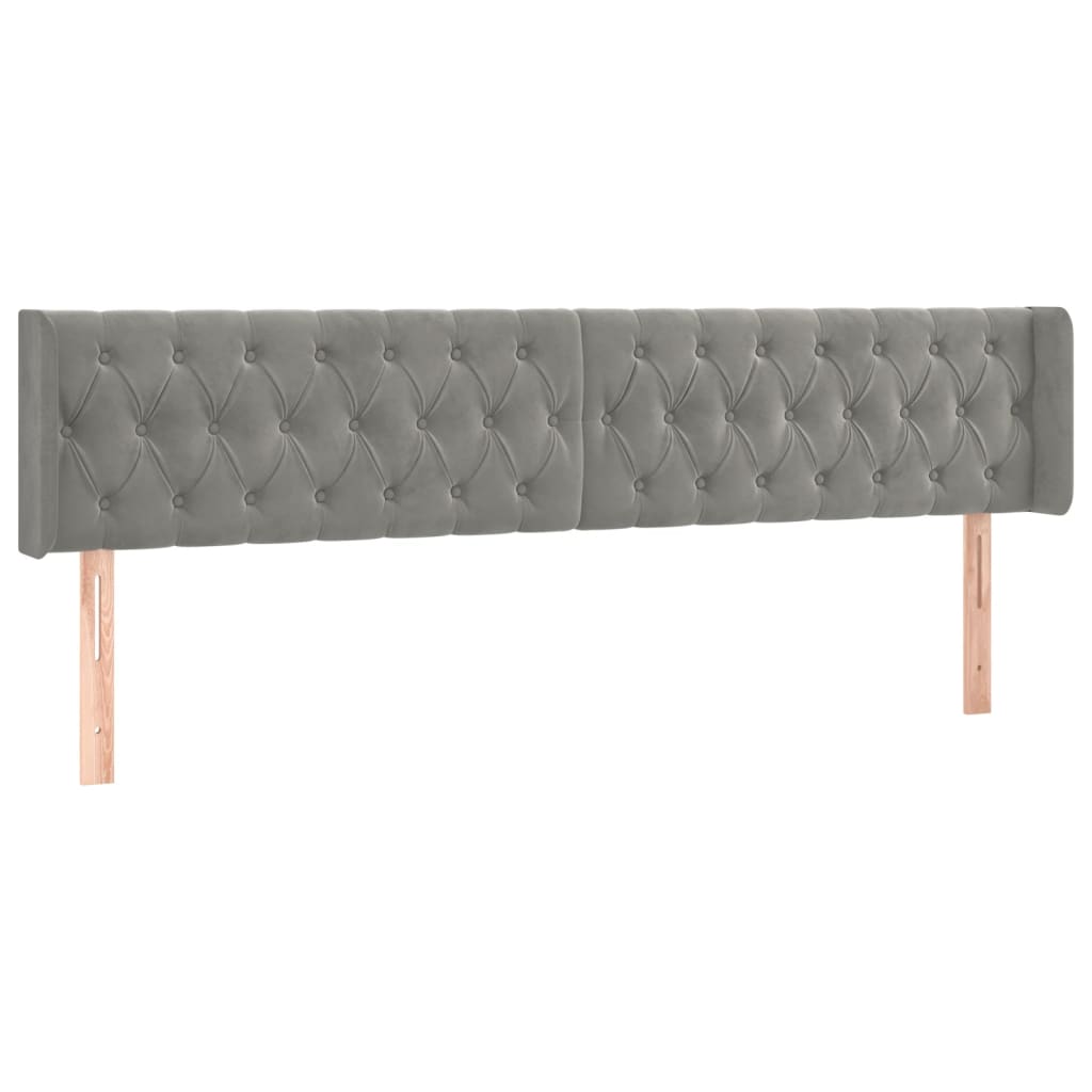 Kopfteil mit Ohren Dunkelblau 93x16x78/88 cm Samt