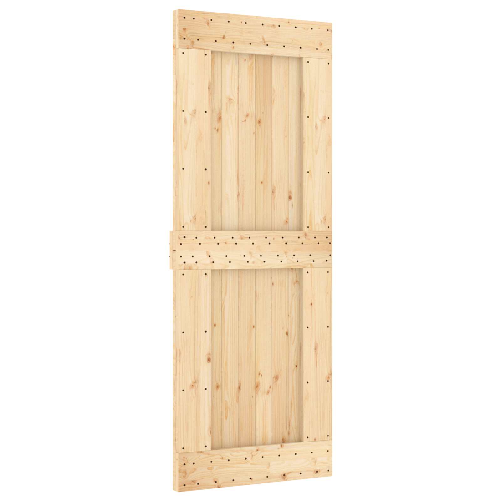 Schiebetür NARVIK Natürlich und Schwarz 70 x 210 cm (213,5 cm)