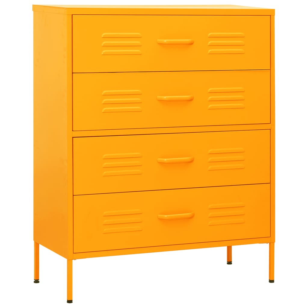 Kommode Olivgrün 80x35x101,5 cm Stahl